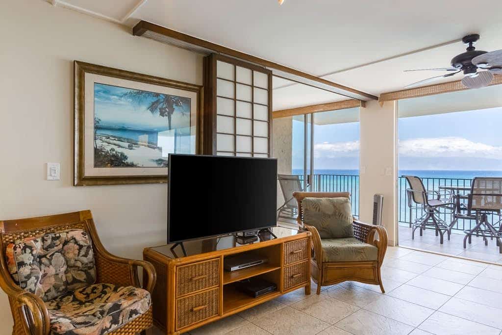 Oceanfront condo with ocean view, private washer/dryer, and access to pool