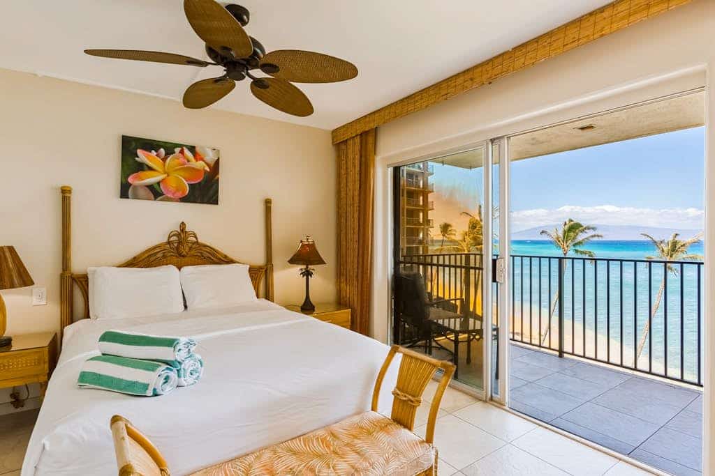 Oceanfront condo with ocean view, private washer/dryer, and access to pool