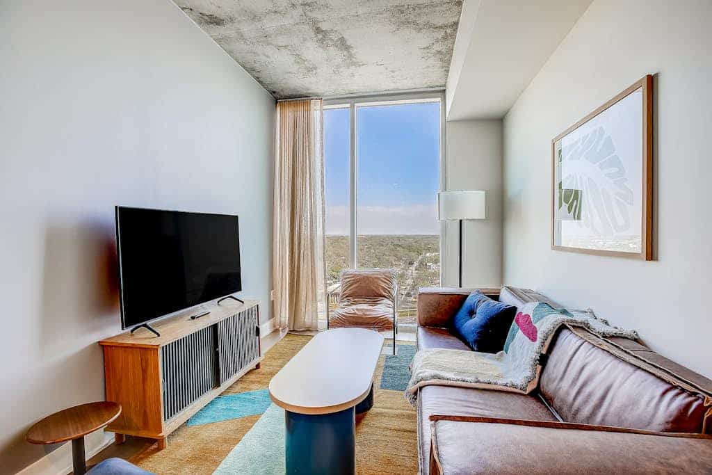 Austin hideaway in the heart of the city with rooftop pool, terrace, and gym