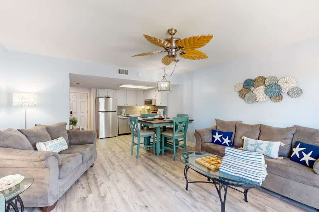 Contemporary dog-friendly home with shared pool - two blocks from the beach