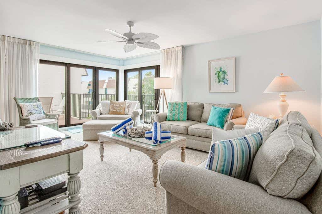 Waterfront condo with pool and easy access to sugar sand beach