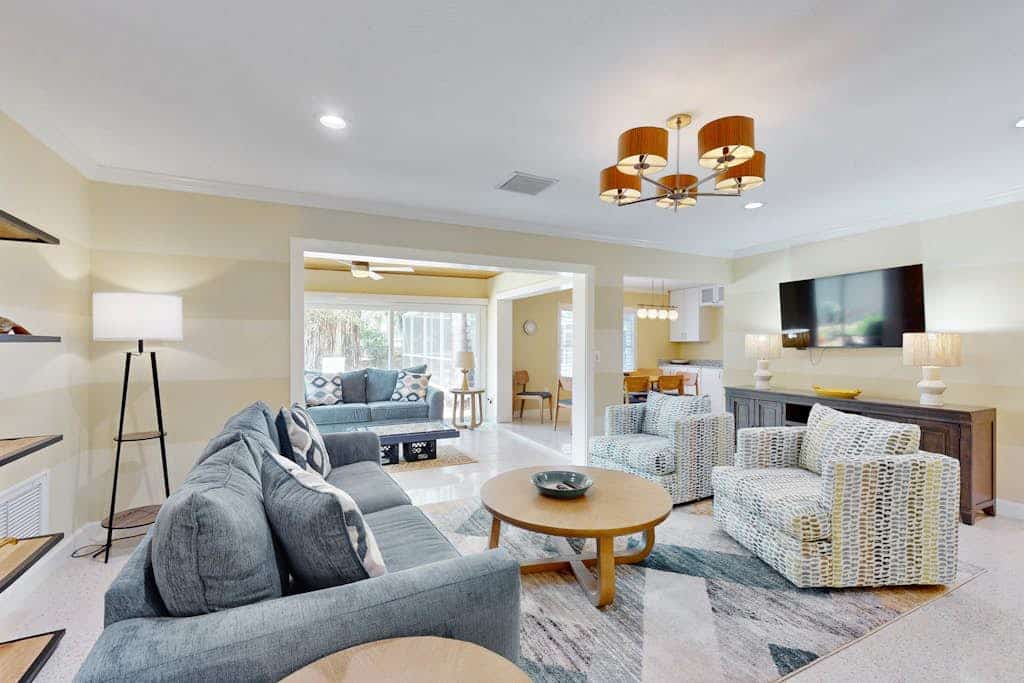 Huge Home with Pool, Home Office, & Sunroom | Walk to Lido Beach