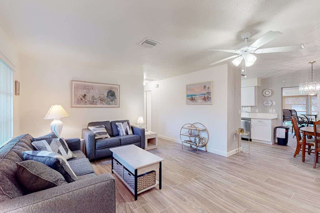 Single-story home with private yard, enclosed patio, updated interior, & W/D