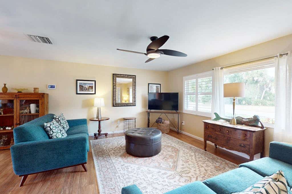 Dog-friendly house with pool, lanai, firepit, grill, patio, & enclosed backyard