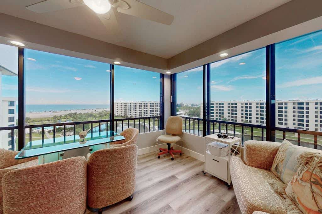Stunning beachfront condo with panoramic views, pickelball, and dual masters