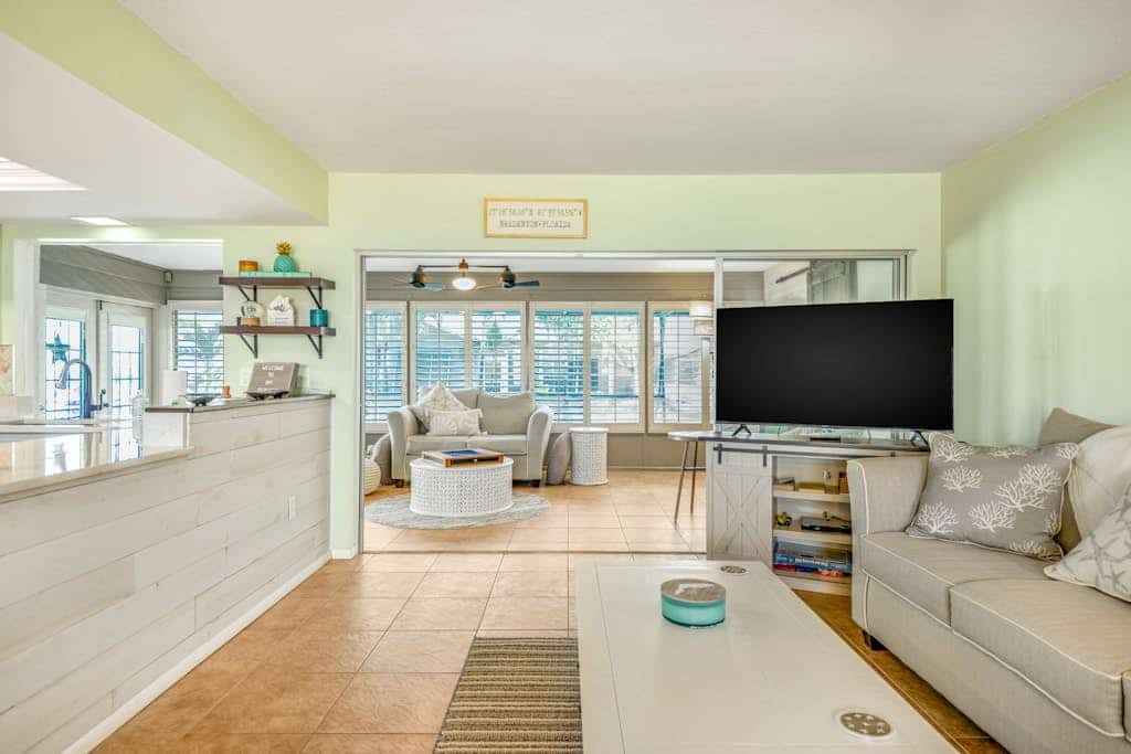 Updated home near beach with heated pool, lanai, WiFi, W/D & AC - great location