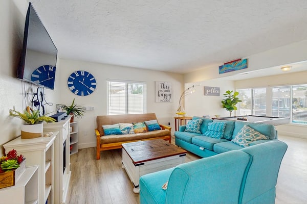 Waterfront home with private, heating optional pool, lanai, and internet