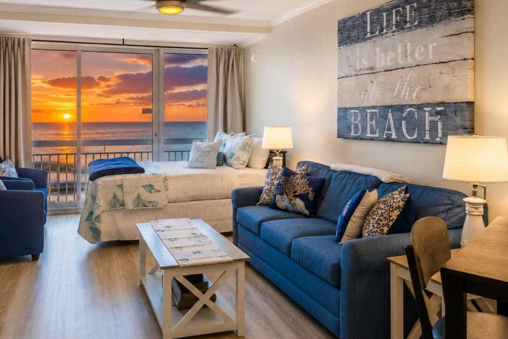 Step into your dream oceanfront escape at the legendary Yachtsman Resort, South Tower, where the endless Atlantic sparkles just beyond your windows and the soothing rhythm of the waves sets the tone for pure relaxation. Perched on the eighth floor, Yachtsman 803A is a bright, airy studio just steps from the excitement of the Myrtle Beach Boardwalk and the iconic 14th Avenue Pier. With sweeping ocean views, a light-filled layout, and a prime beachfront location, this charming condo is the perfect sanctuary to unwind, soak up the sun, and experience the best of Myrtle Beach.

RENOVATIONS ARE BEING DONE IN SOME UNITS AT THE RESORT!!! WORK WILL BE PERFORMED FROM 9AM-5PM DURING YOUR STAY!!
