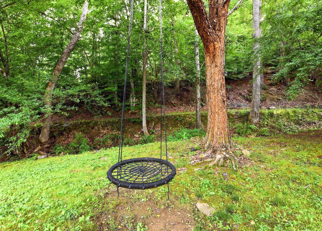 Luxury Farmhouse, creek, dog-friendly, gas fireplace, firepit, BBQ, cable, porch, swing