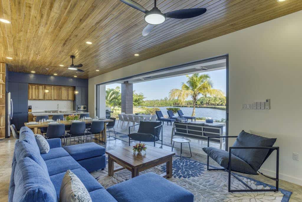 Serene villa with infinity pool, waterfall & modern amenities