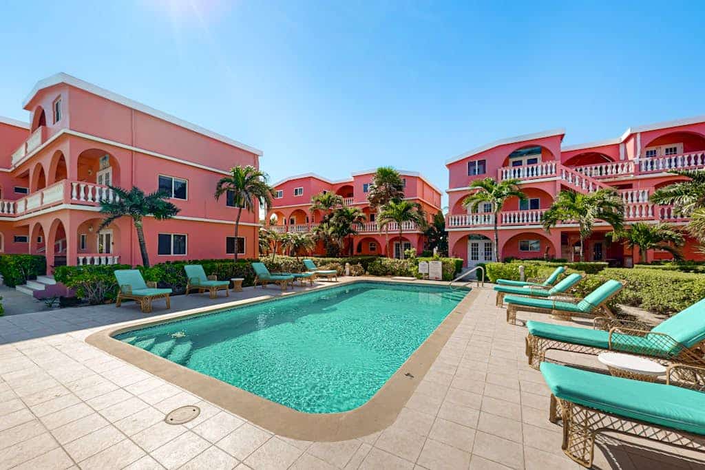 Ocean-view condo with pool, immediate beach access & partial AC