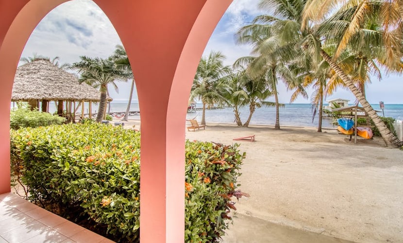 Beachfront condo w/ Caribbean Sea view, shared pool/dock, partial AC & WiFi