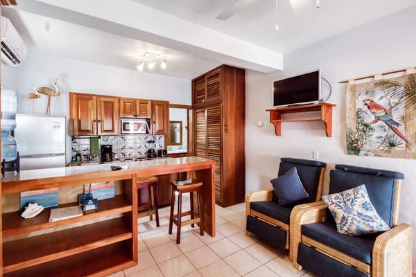 Beachfront dog-friendly condo with pool - walk to ocean from beachfront veranda