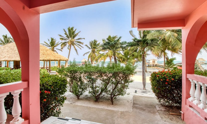 Beachfront dog-friendly condo with pool - walk to ocean from beachfront veranda