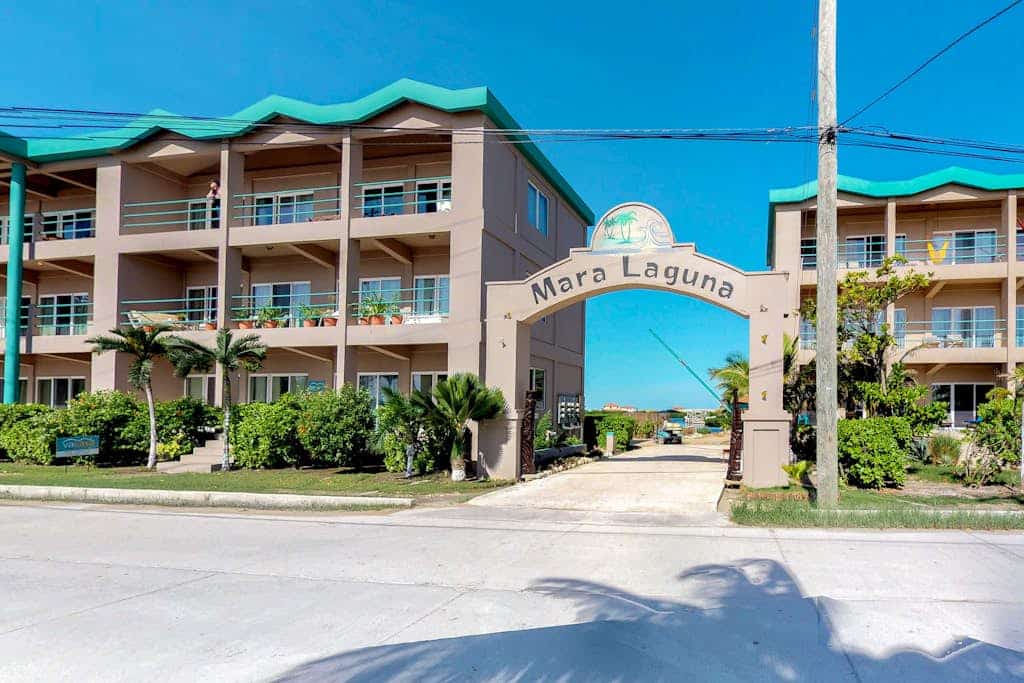 Settle into island life at this renovated two-bedroom, two-bath condo at Mara Laguna, a well-known waterfront condominium community in the peaceful Tres Cocos area of Ambergris Caye.