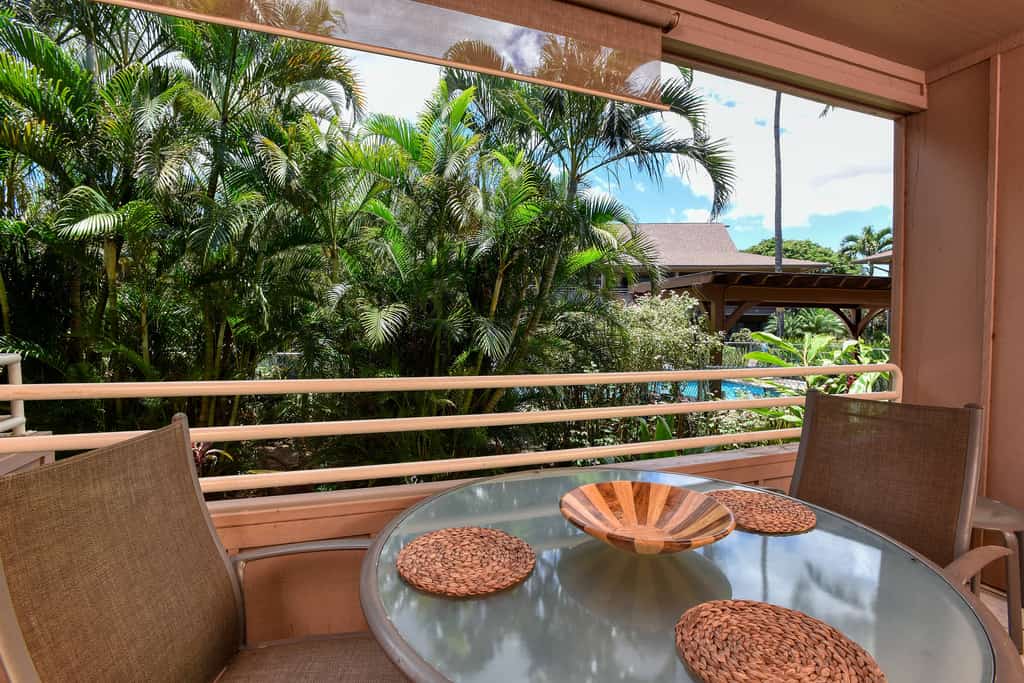 Escape to this quiet, fully equipped condo at Kihei Bay Vista — set back from traffic yet just steps from miles of white sand beach.