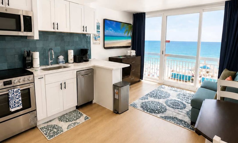 Escape to Myrtle Blue Retreat, your ultimate oceanfront getaway at the iconic Yachtsman Resort, South Tower, where breathtaking Atlantic views and the soothing sound of the waves create the perfect setting for your Myrtle Beach vacation. Perched on the 9th floor, Myrtle Blue Retreat is a beautifully updated one-bedroom condo just steps from the lively Myrtle Beach Boardwalk and the historic Pier 14. With modern coastal finishes, an open layout, and