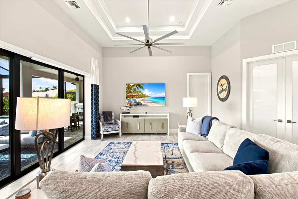 Escape to paradise in this beautiful Marco Island retreat, thoughtfully designed for comfort, relaxation, and unforgettable memories. With a spacious, open layout, this home is ideal for families, couples, or groups looking to enjoy the best of Florida's Gulf Coast.

Step outside to your own private oasis featuring a sparkling swimming pool and a fully equipped outdoor kitchen—perfect for soaking up the sunshine, enjoying alfresco meals, or relaxing after a day at the beach. Families will appreciate the kid-friendly amenities and generous indoor and outdoor spaces that make it easy for everyone to unwind.

Conveniently located near Marco Island's beautiful beaches, shopping, waterfront dining, and popular activities like boating, fishing, and cycling, this home offers the perfect balance of adventure and tranquility.

Inside, you'll find all the comforts of home, including a fully stocked kitchen, complimentary Wi-Fi, a washer and dryer, and comfortable living spaces designed for a stress-free stay. Whether you're planning a weekend escape or an extended vacation, this inviting island retreat is the perfect place to relax, reconnect, and experience everything Marco Island has to offer.