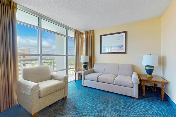 Your perfect Myrtle Beach getaway starts here! Welcome to this spacious and comfortable 1-bedroom condo at the Carolinian Beach Resort, located on the 18th floor with beautiful partial ocean views. This condo is an ideal retreat for families, couples, or groups looking for a relaxing beach vacation.