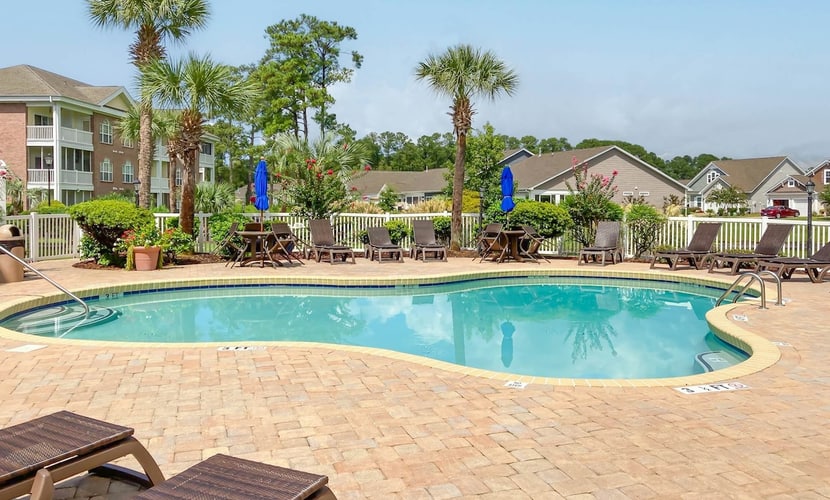Little River condo located on the first floor with pool & patio