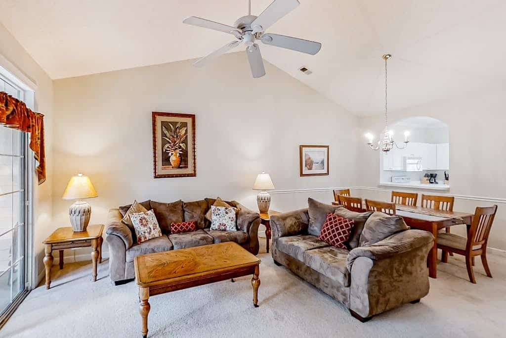 Golf course-front condo with balcony, W/D, pool, hot tub, & tennis