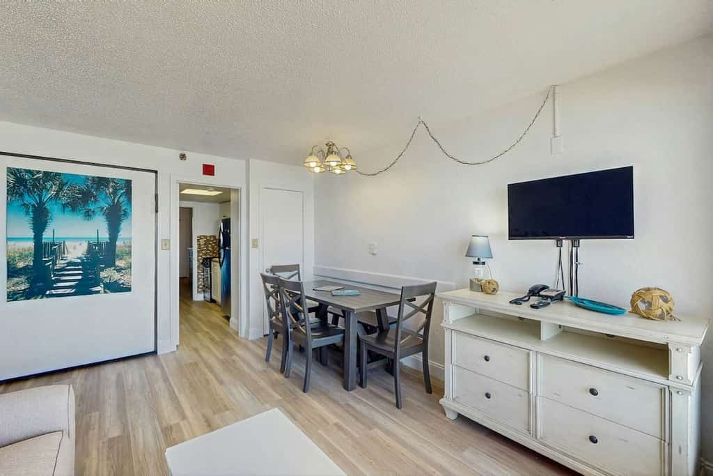 Oceanfront condo with balcony, A/C, & beach access