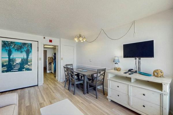 Oceanfront condo with balcony, A/C, & beach access