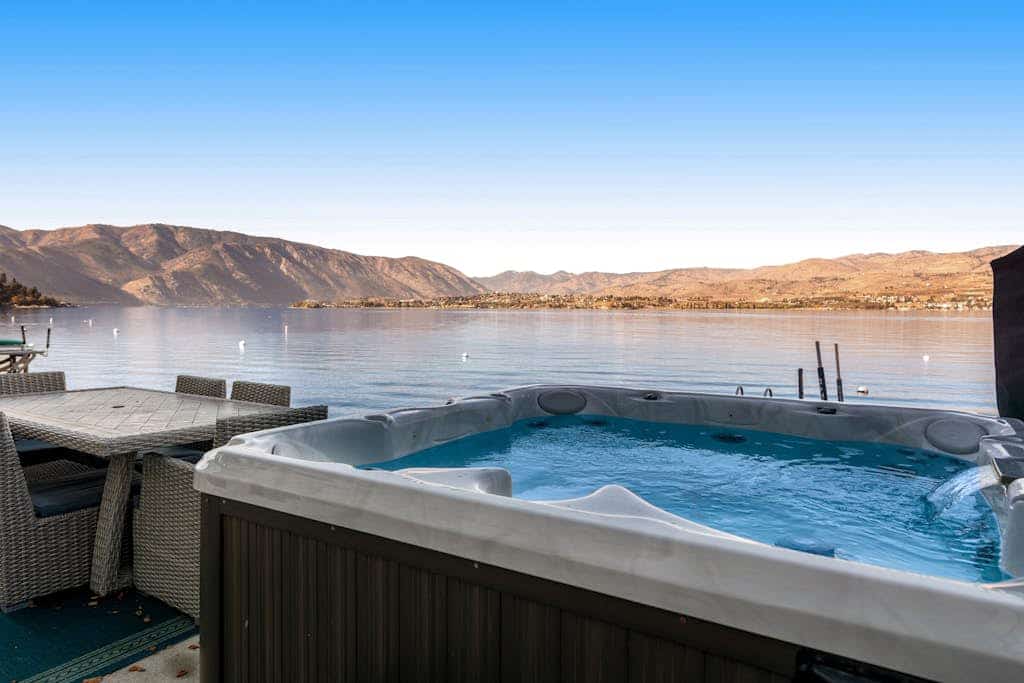 Lakefront Home w/ Private Dock, Buoy, Hot Tub & Large Waterfront Patio