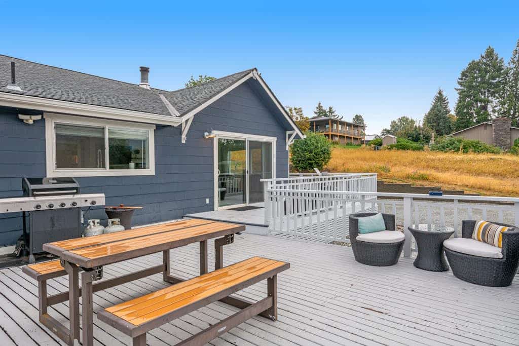 Lake view oasis w/ private hot tub & deck - Walk to downtown & lake