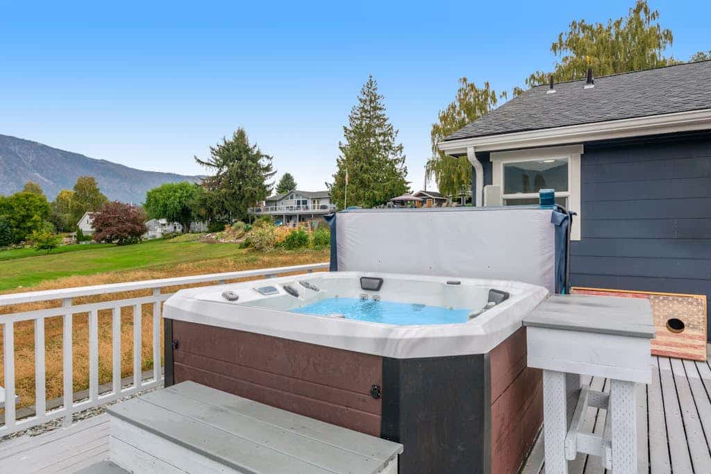 Lake view oasis w/ private hot tub & deck - Walk to downtown & lake
