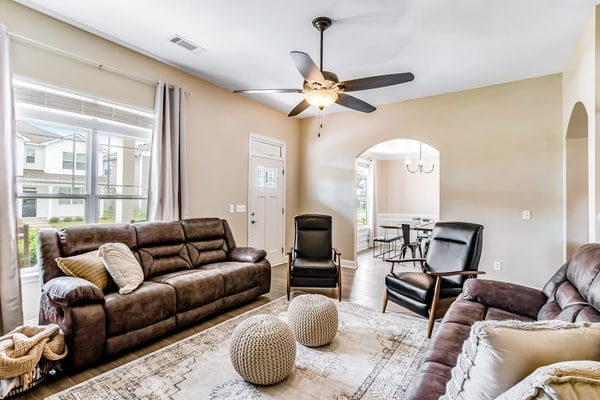 Charming, immaculate coastal home with furnished porches, AC, & washer/dryer