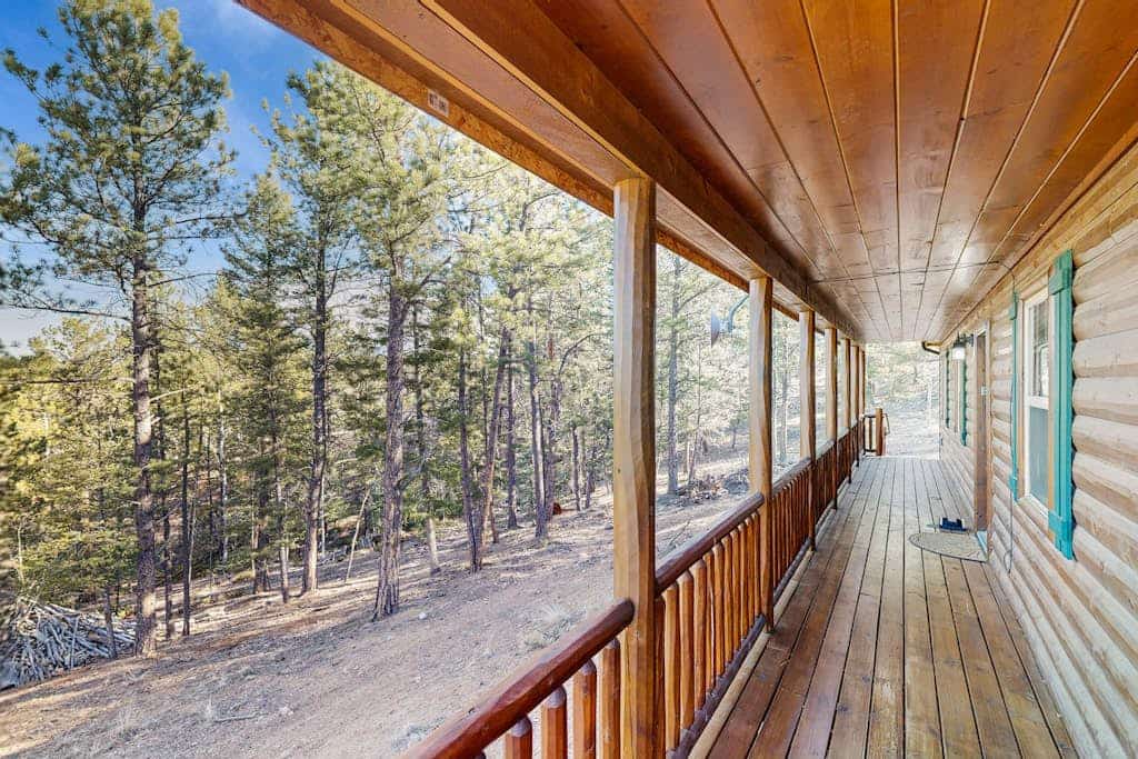 Escape to Meandering Moose Cabin, a secluded mountain retreat in Florissant, Colorado. Surrounded by endless hiking and biking trails, this knotty-pine cabin offers the perfect getaway for nature lovers. Relax on the spacious deck, enjoy the open living area, and explore nearby gems like Pikes Peak and Florissant Fossil Beds. Whether you are skiing in winter or hiking in summer, this cozy home provides a peaceful base for your next Colorado adventure. Comfort meets nature in this tranquil mountain escape.