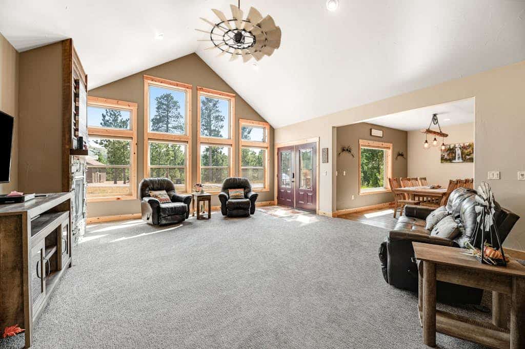 Come enjoy the ultimate Black Hills getaway at Klassy Lodge, our beautiful five bedroom home in Sturgis. This stylish retreat features a private hot tub, a fun game room, and breathtaking views of Pillar Peak. Perfectly situated near National Forest trails, Deadwood casinos, and Mount Rushmore, our lodge is the ideal base for families and groups. Enjoy modern amenities like a gourmet kitchen, cozy fireplaces, and an outdoor fire pit for unforgettable evenings under the stars in the heart of South Dakota.