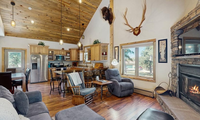 Experience the ultimate Black Hills getaway at Legacy Lodge, a spacious four bedroom retreat near Deadwood. Whether you are skiing at Terry Peak, exploring the Mickelson Trail, or enjoying local history, our lodge is the perfect home base. Relax on your private patio, cook in our fully equipped kitchen, and unwind in comfort. Ideally positioned for ski trips, rally week, or summer sightseeing, this lodge offers the space and amenities your family needs.