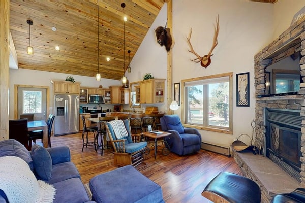 Experience the ultimate Black Hills getaway at Legacy Lodge, a spacious four bedroom retreat near Deadwood. Whether you are skiing at Terry Peak, exploring the Mickelson Trail, or enjoying local history, our lodge is the perfect home base. Relax on your private patio, cook in our fully equipped kitchen, and unwind in comfort. Ideally positioned for ski trips, rally week, or summer sightseeing, this lodge offers the space and amenities your family needs.