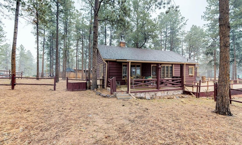 Escape to this cozy two bedroom cabin in Woodland Park where mountain charm meets modern comfort. Perfect for families and pet owners, this woodsy retreat features a warm fireplace, a fully equipped kitchen, and spacious decks ideal for stargazing or watching local wildlife. Nestled near Pikes Peak and Colorado Springs, you are perfectly positioned for hiking, sightseeing, or a relaxing mountain getaway. Bring your dogs along to enjoy the fresh air and stunning views at this peaceful Colorado home base.