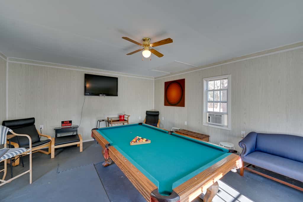 Game Room + Easy ECU Access: Greenville Getaway