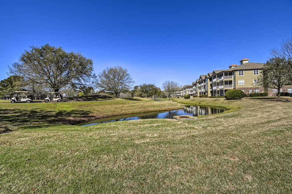 Pool & Private Balcony! Crow Creek Golf Club Condo