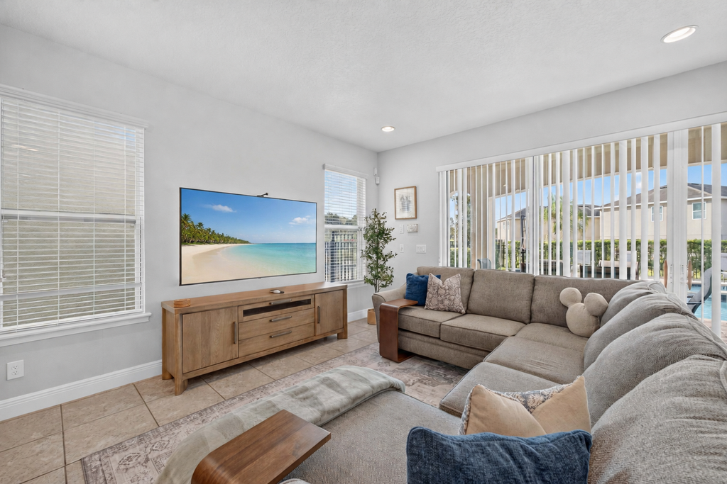 Modern 5BR resort home with private pool, game room, and spa
