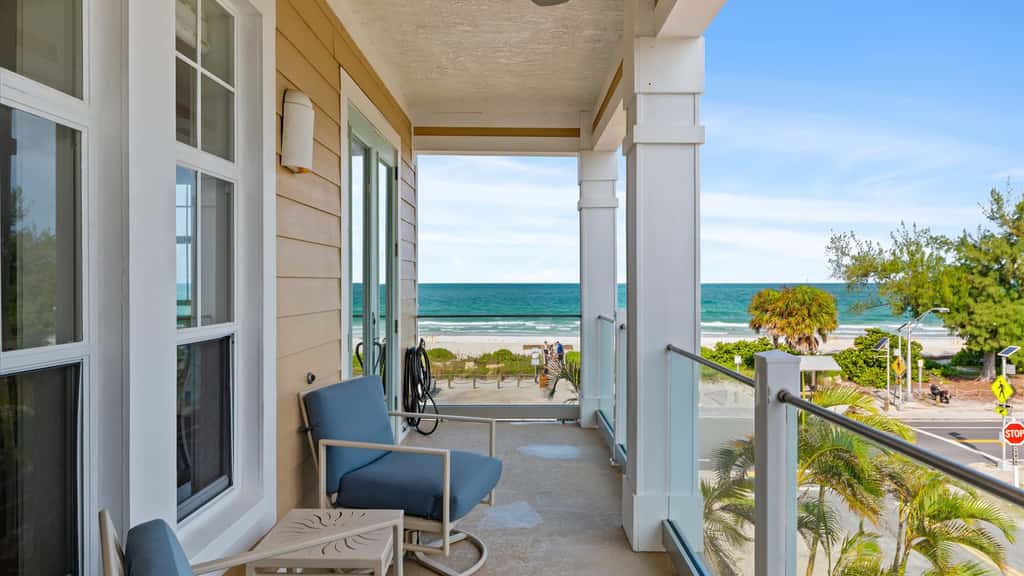 Beachview balconies with pool, steps from the beach