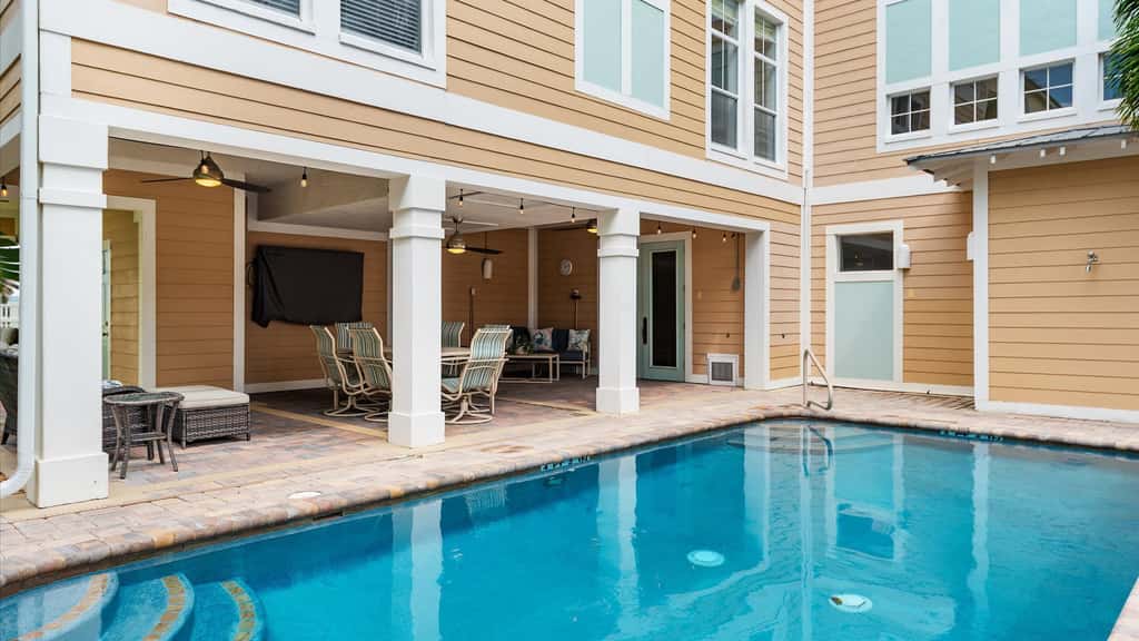 Beachview balconies with pool, steps from the beach