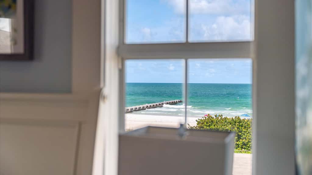 Beachview balconies with pool, steps from the beach