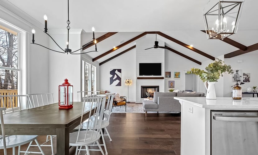Home with a fireplace, deck, washer/dryer, central AC - golf nearby