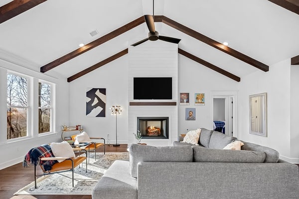 Home with a fireplace, deck, washer/dryer, central AC - golf nearby