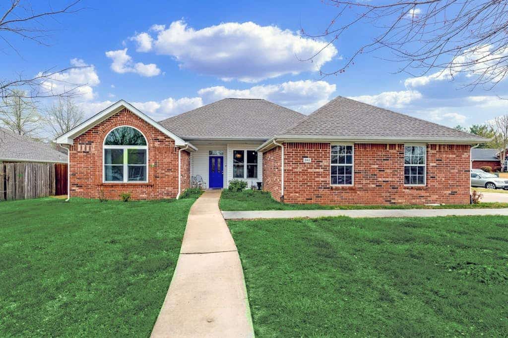 Pool at International-Inspired Home, Steps from Bentonville’s Best Trails