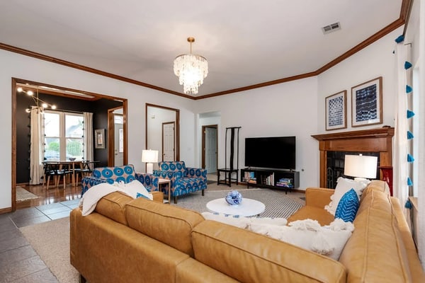 Pool at International-Inspired Home, Steps from Bentonville’s Best Trails