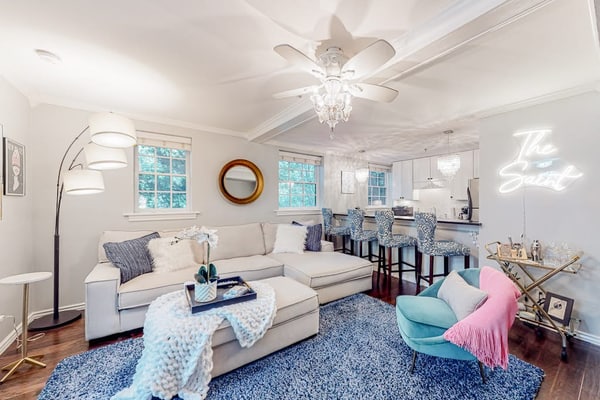 Unique converted condo near Fayetteville Square with patio, park views, W/D