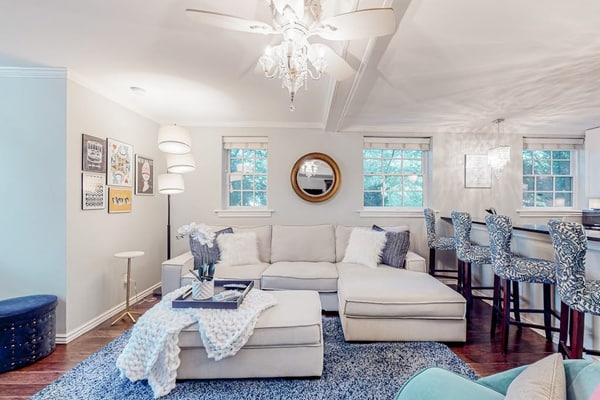 Unique converted condo near Fayetteville Square with patio, park views, W/D