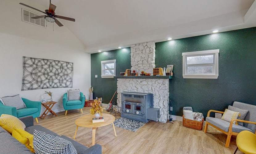 Charming Country-Modern Retreat with Outdoor Fire Pit and Near Back 40 Trail