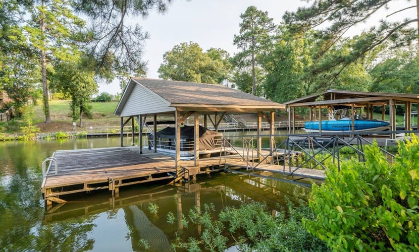 Spacious Lakefront Retreat with Game Room, Private Dock, and Scenic Views